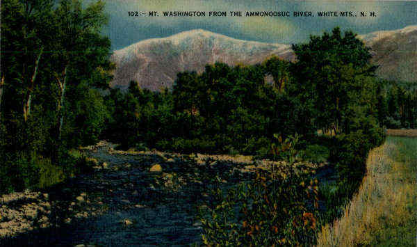 Mt. Washington from the Ammonoosuc River , White Mts White Mountains New Hampshire