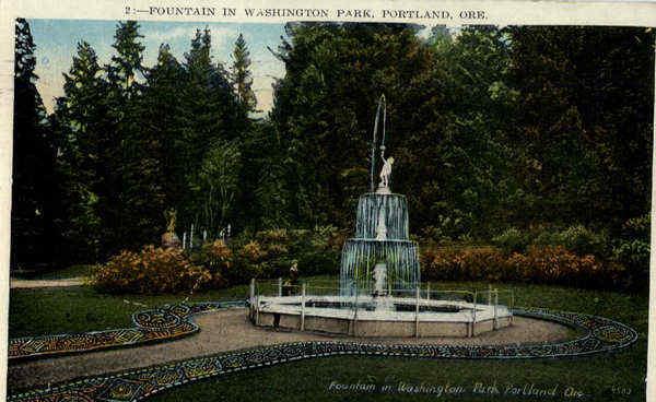 Fountain in Washington Park Portland Oregon