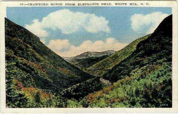 Crawford Notch from Elephants Head White Mountains New Hampshire