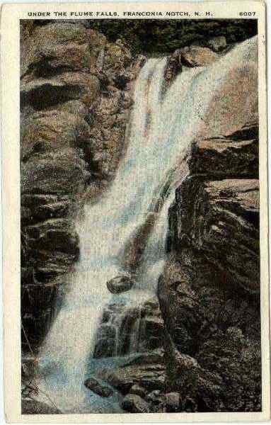Under the Flume Falls Franconia Notch New Hampshire