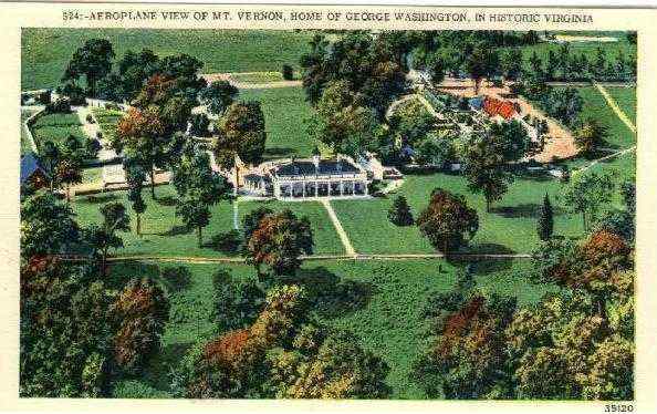 Aeroplane View of Mt. Vernon Mount Vernon Virginia