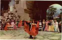 Santa Barbaras Festival Postcard