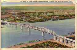 Huey P Long Bridge Postcard