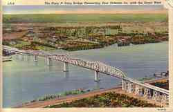 Huey P Long Bridge New Orleans, LA Postcard Postcard