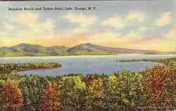 Rainbow Beach and Cotton Pt Lake George, NY Postcard Postcard