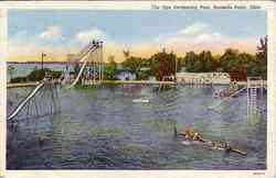 Spa Swimming Pool Water Park Postcard