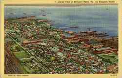 Aerial View of Newport News on Hampton Road Postcard