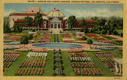 Museum and Sunken Gardens Exposition Park Postcard