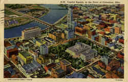 Capitol Square Air View Postcard