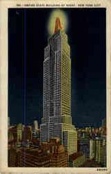 Empire State Building at Night Postcard
