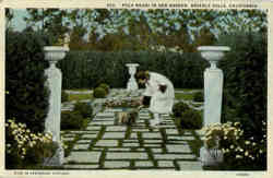 Pola Negri in Her Garden Postcard