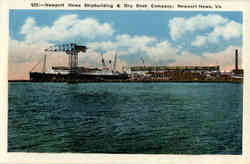 Newport News Shipbuilding and Dry Dock company Postcard