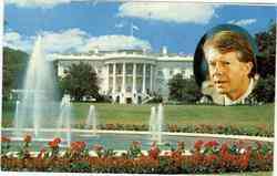 White House South Front w/Jimmy Carter Postcard