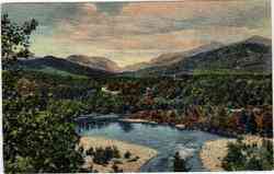 Franconia Notch and Pemigewasset River New Hampshire Postcard Postcard