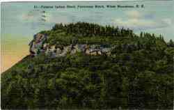 Famous Indian Head, Franconia Notch White Mountains, NH Postcard Postcard