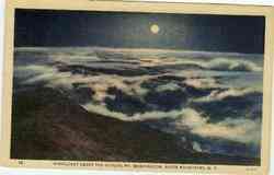 Moonlight Above the Clouds Mt. Washington Postcard