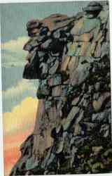 The old Man of the Mountain Postcard