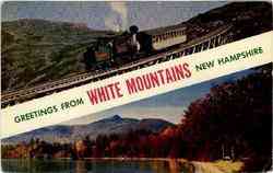 Greetings from White Mountains New Hampshire Postcard