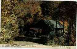 Mt Liberty and Covered Bridge at the Flume Franconia, NH Postcard Postcard