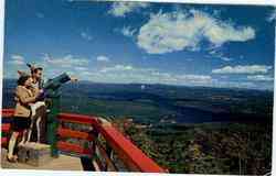 Mountain Observation Deck Mt. Sunapee, NH Postcard Postcard