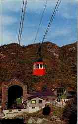 Tram Car and Valley Station Cannon Mountain Aerial Tramway Franconia Notch, NH Postcard Postcard