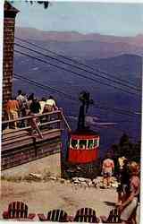 Tram Car and Mountain Station Cannon Mountain Aerial Tramway Franconia Notch, NH Postcard Postcard