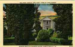 Front View of Ash Lawn Postcard