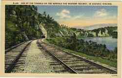 One of the Tunnels on Norfolk and Western Railway Scenic, VA Postcard Postcard