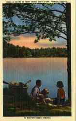 A Scene in Fairy Stone State Park Patrick County, VA Postcard Postcard