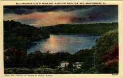 Mountain Lake by Moonlight Pembroke, VA Postcard 