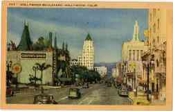 Hollywood Boulevard Postcard