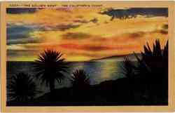"The Golden West" The California Coast Postcard
