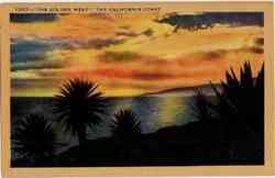 "The Golden West" California Coast Postcard