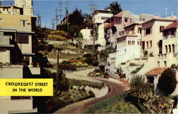 Crookedest Street in the World, Lombard Street San Francisco California