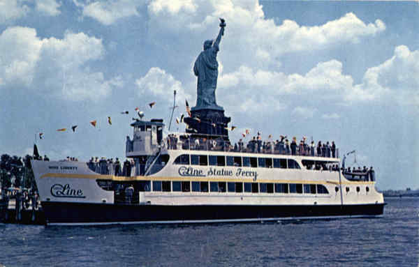 Statue of Liberty and Ferry New York City