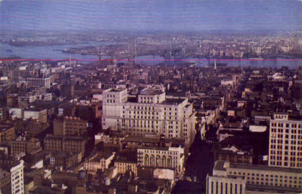 View toward Delaware River and Camden, N.J Philadelphia Pennsylvania
