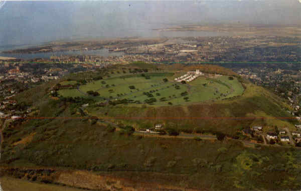 Aerial view of the National Memorial Cemetery Honolulu Hawaii