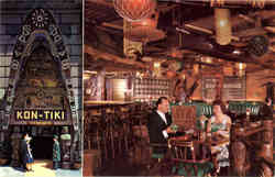 Kon-Tiki Restaurant Montreal, PQ Canada Quebec Postcard Postcard