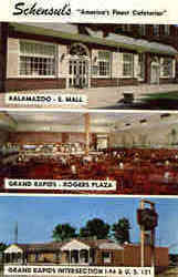 Schensul's America's Finest Cafeterias Grand Rapids, MI Postcard 