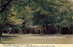 Lake Tahoma Grill and Cabins, 4 Miles west of Marion Postcard