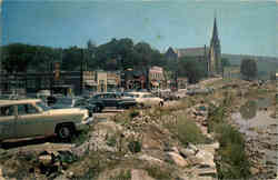 Main Street Winsted, CT Postcard 