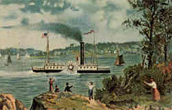 Robert Fulton's Clermont Postcard