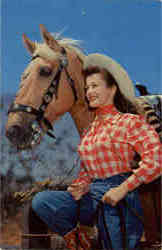 Her Pride and Joy Cowgirl and Horse Postcard