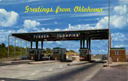 Main Entrance to Turner Turnpike Scenic, OK Postcard Postcard