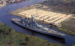 USS North Carolina Battleship Postcard