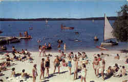 Sagamore Sky Beach Club Scene Milford, PA Postcard Postcard