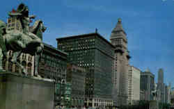 Michigan Avenue Skyline, from Grant Park Postcard