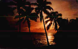 A beautiful sunset that is typical of many places in Hawaii Scenic, HI Postcard Postcard