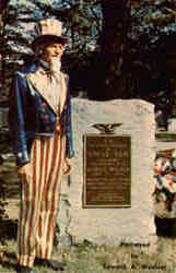 Home of UNCLE SAM, Oakwood Cemetery Postcard