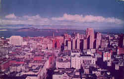 San Francisco From Top of The Mark California Postcard Postcard